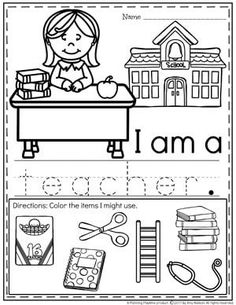 i am a worksheet with pictures and words