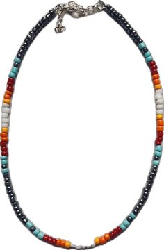 Oval Heishi Beads For Jewelry Making, Tiny Southwestern Style Beads For Jewelry Making, Multicolor Southwestern Beaded Necklace With Beaded Chain, Tiny Southwestern Beads For Jewelry Making, Multicolor Southwestern Style Beaded Necklace, Southwestern Style Colorful Heishi Beaded Necklaces, Southwestern Round Beaded Necklaces For Jewelry Making, Southwestern Heishi Bead Colorful Necklaces, Southwestern Style Colorful Heishi Beads