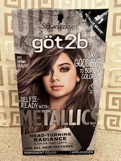 Got2b Metallics, Metallic Hair Color, Schwarzkopf Hair Color, Schwarzkopf Got2b, Permanent Hair Dye, Metallic Look, Hair Color For Women, Hair Color Blue, Brown Blonde Hair