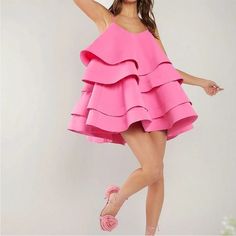 Hot Pink Layered Ruffle Party Dress Boutique Sizes Available In Lettering: Xs (2) S (4) M (6) L (8/10) Xl (12) Xxl (14) !!*Please Note*!! *This Is A Pre-Order Item And Requires A Longer Shipping Time. Please Allow 7-14 Business Days Before Shipping.* Thank You For Your Patience. Once Ordered Is Placed We Will Notify You Of An Expected Shipping Date. Bundle 2 Or More Items From My Closet For A 15% Discount. Tags: Spring Summer Fall Winter Boho Bohemian Hippie 60's 70' Festival Picnic Butterfly So Coachella Dress, Flowy Mini Dress, Flowy Design, Winter Boho, Holiday Party Dresses, Dress Boutique, Dress Crafts, Chic Pink, Bohemian Hippie