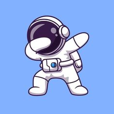 an astronaut is pointing at something