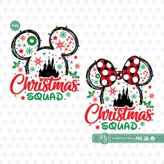 mickey mouse christmas squad svg cut file