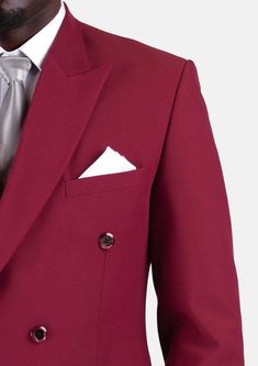 The Rockafeller Claret Red Stretch Suit is the perfect combination of sophistication and comfort. Crafted from premium stretch cotton fabric, this bold custom made suit exudes a modern look that will have you feeling as good as you look. Fitted Red Suit In Suiting Fabric, Red Fitted Suits In Suiting Fabric, Red Fitted Suit, Red Notch Lapel Suit With Single Button, Red Single Button Notch Lapel Suit, Fitted Cotton Formal Set, Fitted Cotton Sets With Notch Lapel, Fitted Cotton Sets For Formal Occasions, Red Fitted Double Breasted Suit With Notch Lapel