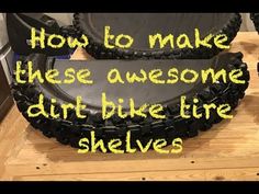 a cake with the words how to make these awesome dirt bike tires