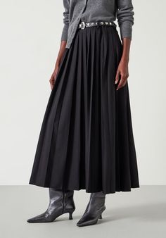 Violet Wool Maxi Skirt Wool Maxi Skirt, Black Maxi Skirt, Pleated Maxi Skirt, China Dress, Pleated Maxi, Dress Shapes, Black Maxi, Clothing Care, Long Sleeve Pyjamas