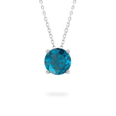 This December birthstone necklace features a stunning Turquoise-colored London Blue Topaz, which is not only brighter and more brilliant than the traditional stone, but is also more durable for daily wear. The result is a classic birthstone look, in heirloom quality. December Birthstone Necklace, Solitaire Necklace, Topaz Necklace, Diamond Guide, Radiant Cut Diamond, Solitaire Necklaces, Matching Jewelry, December Birthstone, London Blue Topaz