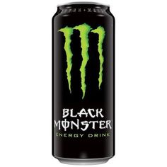 monster energy drink can on white background