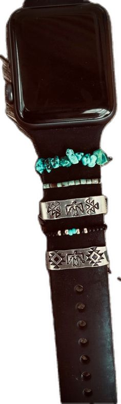 Handmade Adjustable Turquoise Watch Bands, Rapid City, Beaded Bracelets, Ships, Band