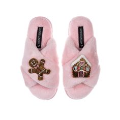 Our faux fur cross strap classic slippers offer the ultimate comfort & style.  Each pair is embellished with a beautiful handmade brooch - our brooches are designed in house in the Uk and bought to life by our skilled artisan team. The brooches can be removed and worn on other items such as clothing.   Our slippers feature non slip Eva soles that offer flexibility & comfort. Ideal for indoor & minimal outdoor use. Wipe Clean Only Man House, Stocking Fillers For Him, Christmas Gingerbread Man, Jewelry Magazine, Classic Slippers, Christmas Gingerbread Men, Stocking Fillers For Her, Brooches Handmade, Pearl Jewellery Earrings