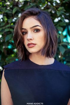 Brunette Bob Haircut, Brunette Bob, Long Bob Haircuts, Short Straight Hair, Penteado Cabelo Curto, Hair And Beauty, Short Hairstyle, Hair St, Trending Hairstyles