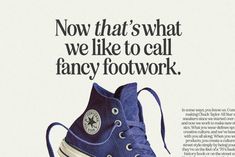 an advertisement for converse is featured in this ad