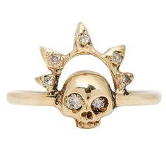 RINGS – ESQUELETO Skull Queen, Memento Mori Jewelry, Opal Eyes, Skull Rings, Gold Skull, Diamond Crown, Cycle Of Life, Triangle Studs, Diamond Eyes