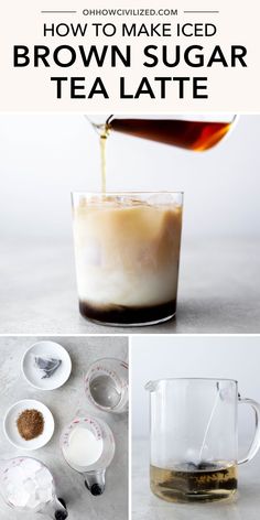 how to make iced brown sugar tea latte