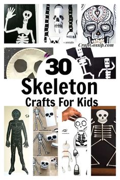 skeleton crafts for kids that are easy to make and great for halloween or day of the dead