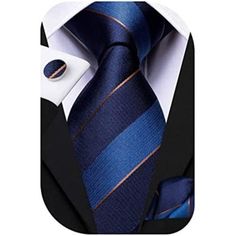 New Product Silk Imported Hand Wash Only Including 1 Necktie + 1 Pocket Square + 1 Pair Cufflinks Necktie Length: 59.06 Inches(150cm) Necktie Width: 3.35 Inches(8.5cm) Pocket Square: 9.5inches*9.5inches(24cm*24cm) Professional Blue Suit And Tie Accessories For Business, Blue Tie For Formal Father's Day, Blue Standard Tie For Business, Elegant Blue Cufflinks For Business, Blue Cufflinks For Father's Day Formal Wear, Blue Cufflinks For Father's Day Formal Occasion, Blue Cufflinks For Father's Day Formal Events, Classic Blue Suit And Tie Accessories For Office, Blue Cufflinks For Business And Father's Day