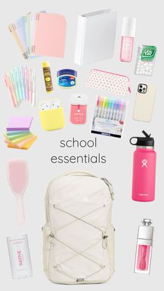 the back to school essentials are laid out