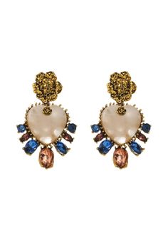 Show off your unique style with our beautiful statement earrings! Crafted with 925 gold plating and resin glass, these earrings will add a touch of elegance to any outfit. Measuring at 5.3 x 3.3 cm, they are the perfect size for making a statement without being too over-the-top. Elevate your look today! Chic Plated Earrings As Gift, Elegant Dangle Resin Earrings, Elegant Teardrop Enamel Jewelry, Elegant Resin Dangle Earrings, Elegant Enamel Jewelry For Party, Enamel Drop Earrings For Party, Elegant Jewel Metal Earrings, Elegant Metal Earrings With Jewels, Elegant Jeweled Metal Earrings