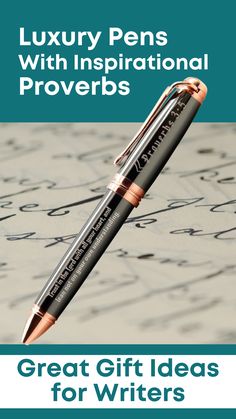 a pen with the words great gift ideas for writer