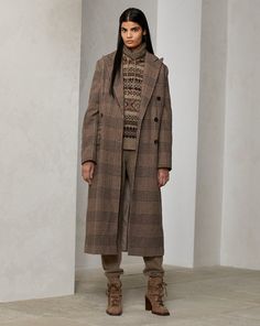 Isla Wool Glen Plaid Coat Lining Drawing, Wool Trench Coat Women, Ralph Laurent, Suede Trench Coat, Ralph Lauren Fall, Wool Top, Wool Trench Coat, Plaid Coat