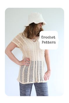 This listing is for my Summer Crochet Cover Up PATTERN only  Hit the beach this summer with a pretty crochet swimsuit cover up pattern!  Wear this crochet summer top over your swimsuit or tank top for a light, layered look.  The Boho top crochet pattern is simple to make with cotton yarn.  It's an easy beach coverup crochet pattern and you can embellish your top with fringe, a belt, or simple ties for a unique look!  Use coupon code SAVE30 to save 30% off at least 3 items at checkout!   Grab my Summer Crochet Cover-up For Vacation, Summer Crochet Lace Beach Cover-up, Spring Poolside Crochet Top, Summer Crochet Lace Top For Beach Party, Summer Crochet Lace Cover-up For Beach Party, Summer Crochet Top For Vacation, Summer Crochet Trim Top For Beach, Summer Crochet Trim Top For Beach Season, Crochet Summer Beach Cover-up