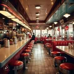 the diners are lined up and ready for their customers to eat them out in