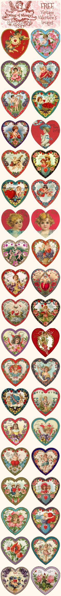 Wings of Whimsy: Valentine Hearts to Use for DIY Projects (see next 3 pins) - free for personal use