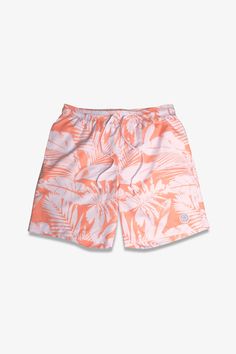 #color_coral Tropical Swim Trunks With Built-in Shorts For Beach Season, Tropical Swim Trunks With Built-in Shorts For Summer, Summer Multicolor Swim Trunks With Built-in Shorts, Playful Swim Trunks With Built-in Shorts, Tropical Multicolor Swim Trunks With Built-in Shorts, Mens Trunks, Swim Trends, Mens Swim Shorts, Mens Swim Trunks