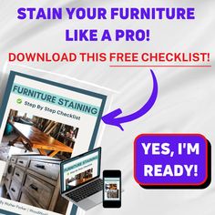 an advertisement for furniture cleaning with the text, stain your furniture like a pro?