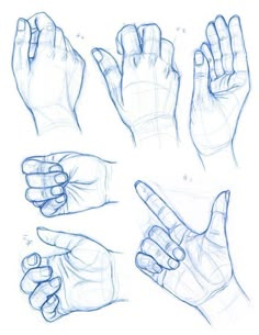 the hands are drawn in different ways