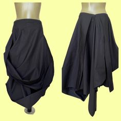 "Mid length black cotton skirt. Great choice for every day. SIZE CHART SIZE S - US 6, UK 8, EU 36 bust: bust around 34.5\"/90cm Waist: waist around 27.5\"/70cm Hips: hips around 34.5\"/90cm SIZE M - US 8, UK 10, EU 38 bust: bust around 37.5\"/95cm Waist: waist around 29.5\"/75cm Hips: hips around 37.5\"/95cm SIZE L - US 10, UK 12, EU 40 bust: bust around 39.5\"/100cm Waist: waist around 31.5\"/80cm Hips: hips around 39.5\"/100cm SIZE XL - US 12, UK 14 , EU42 bust: bust around 41.5\"/105cm Waist: Black Skirt Summer, Tartan Suit, Black Cotton Skirt, Grunge Jacket, Drop Waist Skirt, Skirt Casual, Skirt Summer, Draped Skirt, Bubble Skirt