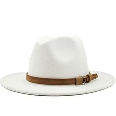 Our Eridian Fedora Hat With Leather Ribbon is made of quality skin-safe materials for all hours of the day. Unique aesthetics and design, combine style and protection from the sun's rays. The ultimate summer accessory for men and women. White Flat Brim Felt Hat For Summer, White Wide Brim Felt Hat For Summer, Adjustable White Felt Hat With Flat Brim, White Adjustable Flat Brim Felt Hat, White Brimmed Felt Hat For Summer, White Felt Hat With Curved Brim For Beach, Classic White Felt Hat For Beach, White Panama Hat With Curved Brim For Outdoor, White Curved Brim Felt Hat For Beach