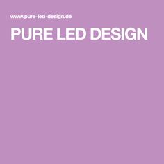 a purple background with the words pure led design