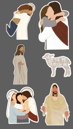 Bible Journal Stickers, Jesus Stickers, Stickers Jesus, Bible Journaling Printables, Mini Art Journal, Vision Board Pics, Faith Stickers, Bible Crafts For Kids, Christian Stickers