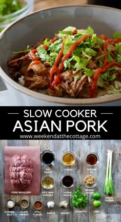 Asian Pork Ribs Slow Cooker, Asian Pork Roast Crock Pots, Pork Shoulder Roast Crock Pot Asian, Keto Pork Butts In The Crock Pot, Asian Pork Recipes Crock Pot, Korean Pulled Pork Slow Cooker, Slow Cooker Japanese Recipes, Healthy Pork Butts In The Crock Pot, Pork Shoulder Roast Crock Pot Crockpot Easy Recipes