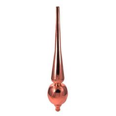 a copper colored vase on a white background