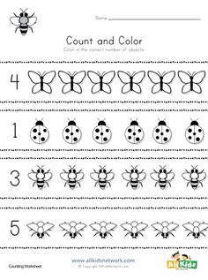 counting worksheet with numbers and ladybugs for children to learn how to count