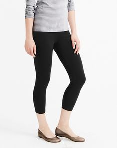 These women's capri leggings have a real leg-up. Crafted from a high-performance fabric that's 95% organic, they're spun so the fibers are long and smooth with high-pill resistance and natural wicking properties. Capri inseam: 21.5 inches. Green Cotton/spandex. Women's capri knit leggings by Garnet Hill. Versatile Comfortable Leggings, Fitted Comfortable Fall Activewear, Comfortable Fitted Cotton Leggings, Stretch Cotton Footless Tights, Spring Compression Leggings For Yoga, Fitted Tights For Pilates In Spring, Spring Yoga Pants, Comfortable Cotton Leggings, Spring Leggings For Pilates