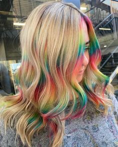 Creative Colour, Colored Hair, Hair Colors, Color Ideas, Pretty Hairstyles, Hair Ideas