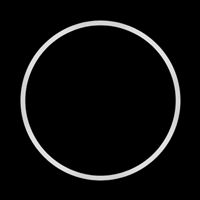 a white circle on a black background that looks like it is in the middle of an image