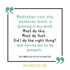 a quote that reads meditation cuts into whatever track is spinning in my mind must do that