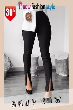 Black Sexy Fashion Casual Tight Sports Trousers Flare Pants Casual, Flare Pants Black, High Waist Flare Pants, Plain Pants, Black Wide Leg Trousers, Streetwear Summer, Sports Trousers, Pants Casual, Streetwear Women