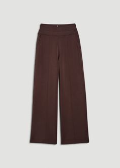 About Our Wide Leg Ultra High Rise Pant Comfort and style combine on these effortlessly chic pants for tall women. Designed with an ultra-high rise that's extra flattering, they have a modern wide leg with front seam details to highlight your long legs. We've made these tall women's pants specifically for your height, with a full length leg and inseam that's actually long enough. The tri-blend fabric is naturally wrinkle-resistant, and ready for a day of running errands or lounging at home. Two Elevated Casual Wide Leg Bottoms, High Waist Wide Leg Pants For Fall Loungewear, Modern Wide Leg Bottoms With Elastic Waistband, Wide Leg Full-length Pants With Pockets, Chic High-waisted Pants For Elevated Casual Occasions, Chic Elevated Casual High-waisted Pants, Seam Detailed Pants For Workwear, Relaxed Fit Wide Leg Elastane Pants, Wide-leg Solid Color Bottoms For Elevated Casual