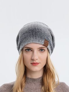 This unique knit hat features a gradient design that adds a touch of style to any winter outfit. With its warm and cozy material, it's perfect for staying comfortable during cold weather. Stay fashion-forward while keeping warm with this Women Winter Casual Keep Warm Gradient Knit Hat. Material: Acrylic Pattern: Gradient Style: Fashion.Style Season: Winter Function: Warmth. Windproof Winter Dress Outfits, Gradient Design, Jumpsuit Skirt, Dress Jewelry, Knit Hat, Winter Casual, Keep Warm, Boho Outfits, Warm And Cozy