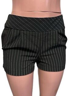 Mimi Chica Mob Gangster Pinstripe Pull on side pockets Low Rise Y2K Shorts New S  | eBay Y2k Pinstripe Pants, Low Rise Pinstripe Pants, Lowrise Shorts, Low Rise Striped Pants, Black Low Rise Shorts, Low Rise Y2k, Low Rise Black Striped Pants, Pinstripe Shorts, Y2k Shorts