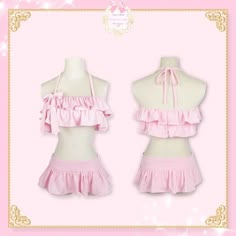 Skirt Bathing Suit, Swimsuit Kawaii, Cute Frilly Swimsuit, Cutecore Swimsuit, Summer Kawaii Ruffled Skirt, Cute Frilly Bikinis, Shojo Swimsuit, Skirted Swimsuit