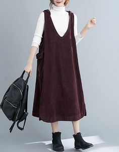 Women's Corduroy Loose Plus-size Hooded Dress — Obiono Winter Corduroy Dress With Pockets, Casual Corduroy Winter Dress, Hooded Dress, Retro Jewelry, Chunky Heels Sandals, Winter Boots Women, Womens Sandals Flat, Summer Essentials, Dress First