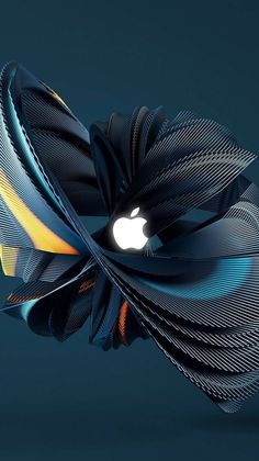 an apple logo is shown in this artistic photo