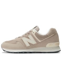 New Balance 574 'Cream Brown' U574WO2 (SNKR/Unisex/Low Top/Non-Slip/Wear-resistant/Shock-absorbing) New Balance Style, Shoes Ads, Spring Capsule Wardrobe, New Balance 574, Mens Lifestyle, Retro Shoes, New Balance Men, New Balance Women, New Balance Shoes