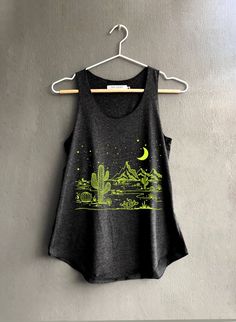 Cactus Shirt, Black Desert, Summer Tank Top, Funny Tank Tops, Loose Tank Tops, Yoga Tank Tops, Print Tank Top, Summer Tank