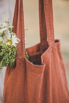 "Natural linen tote bag perfect for everyday use. Beautifully made of high-quality linen that feels lovely to the touch. Linen is environmentally friendly, durable, and looks better and better with age. Which is your favorite color? Terracotta / Olive / Ocean Standard bag size: (as in the photos) 40x42x10 cm / 16x17x4\" Handles size: (strap drop length) 34 cm / 13\" Larger bag size: 50x44x10 cm / 20x17x4\" Handles size: (strap drop length) 40 cm / 16\" *Custom size available. Please feel free to Tod Bag, Terracotta Linen, Hand Bags For Women, Linen Tote Bag, Handmade Tote Bag, Casual Tote Bag, Linen Summer, Farmers Market Bag, Eco Tote Bag